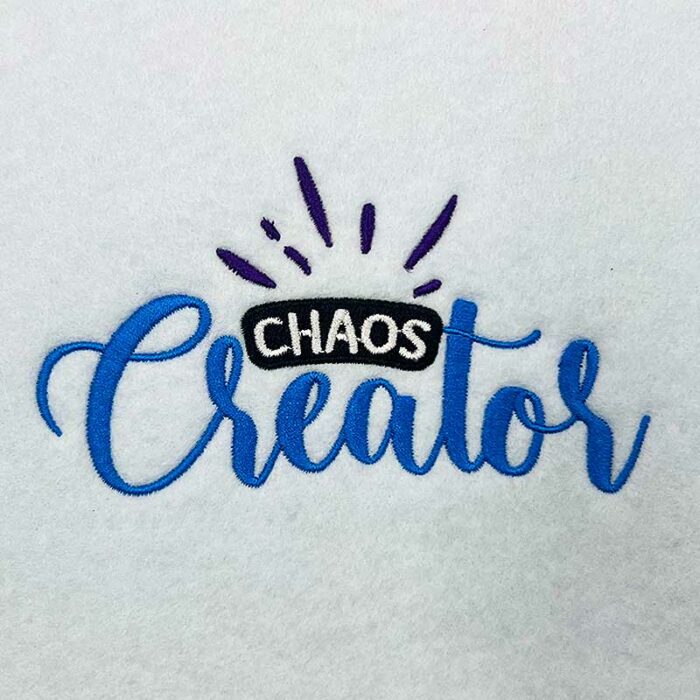 Chaos Creator embroidery design