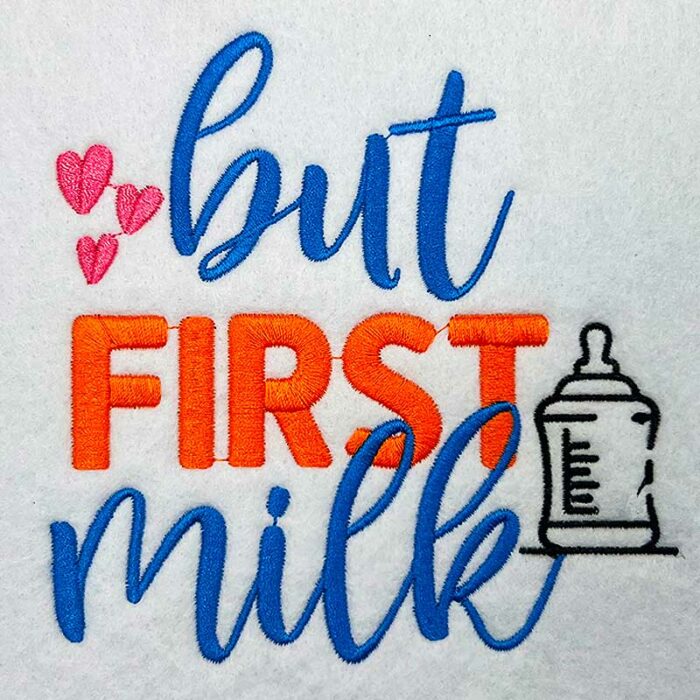 First Milk embroidery design