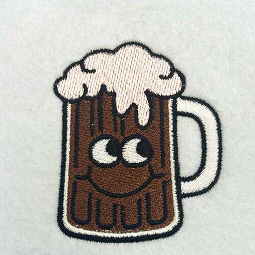 root beer embroidery design