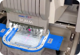 Tajima Embroidery Machines Built-In Crosshair Laser