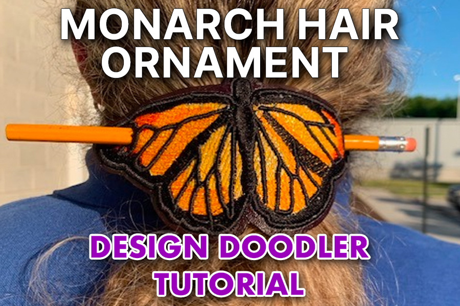 monarch hair ornament banner