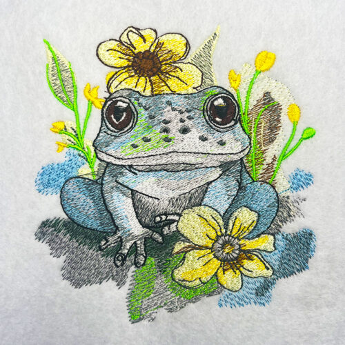 Frog Pads 4 embroidery design