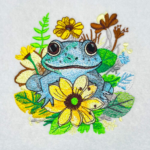 Frog Pads 6 embroidery design