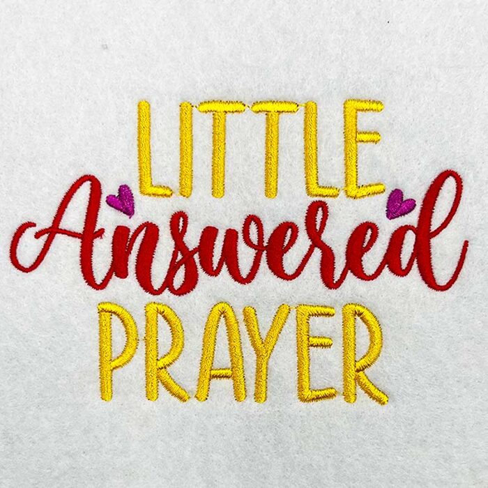 little answered prayer embroidery design