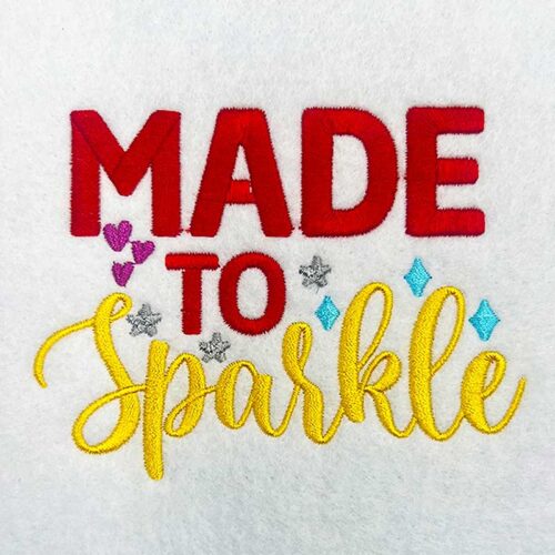 made to sparkle embroidery design