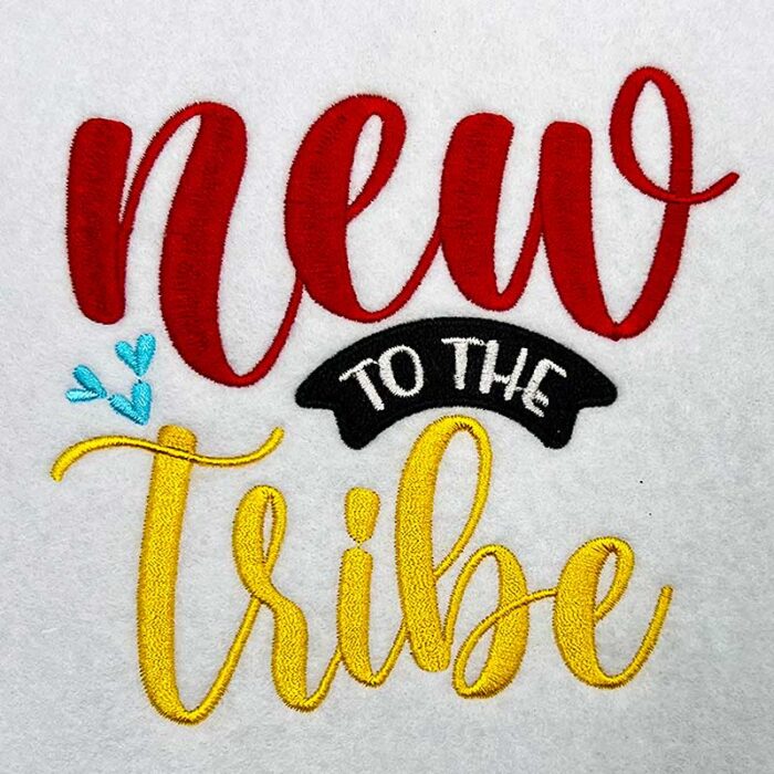 new to the tribe embroidery design