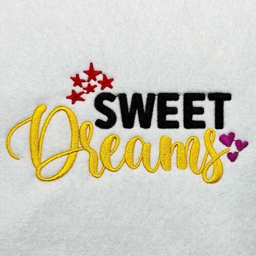 sweet dreams embroidery design