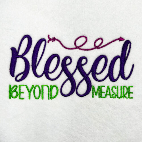 Blessed embroidery design