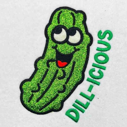 Dill-icious applique embroidery design