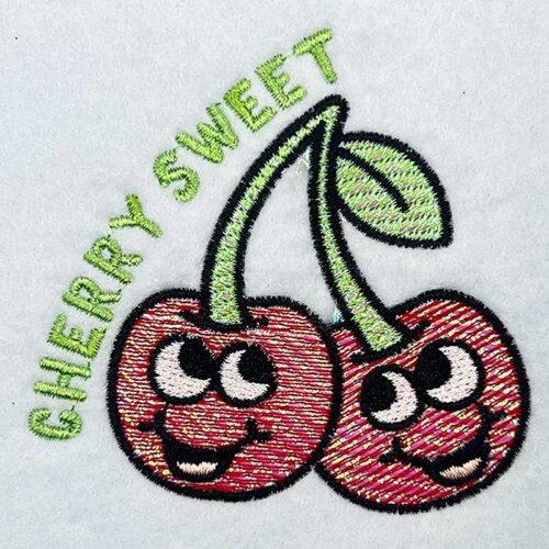 cherry sweet mylar embroidery design