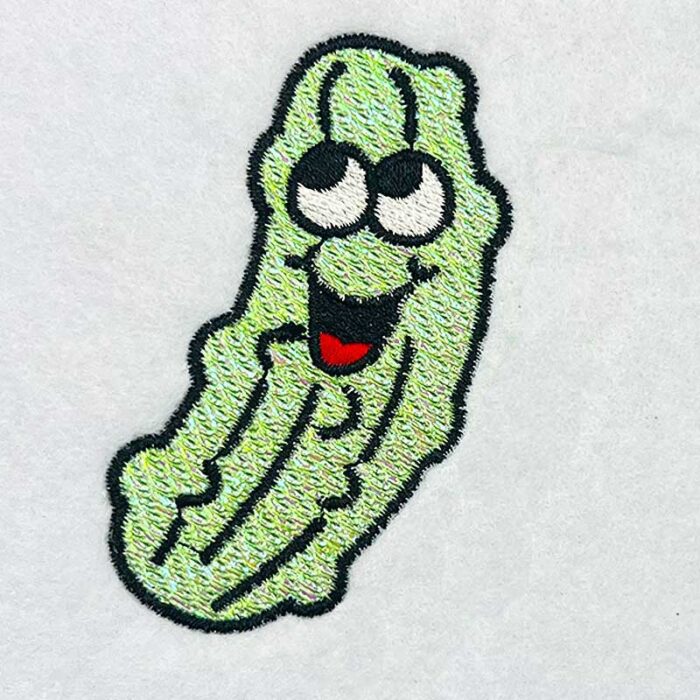 pickle mylar embroidery design