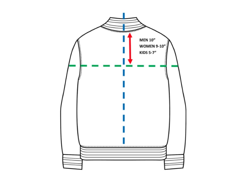 jacket back placement