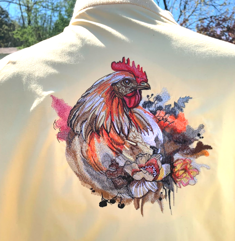 rooster jacket back