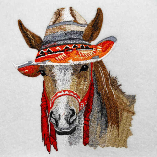 Sombrero horse 1 embroidery design