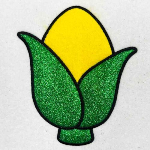 corn applique embroidery design