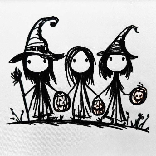 3 Witches embroidery design