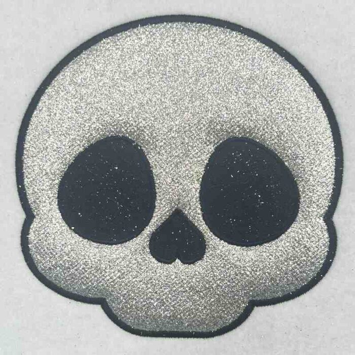 skull applique embroidery design