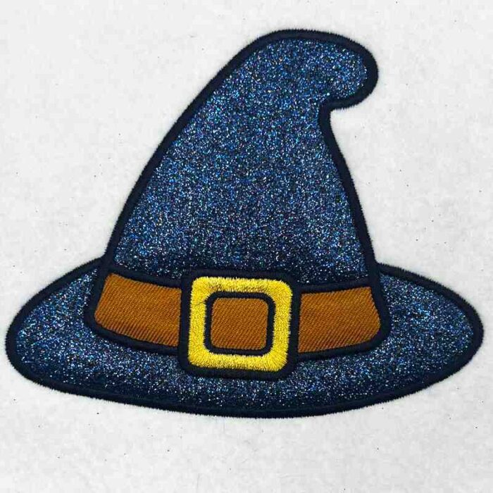 witch hat applique embroidery design