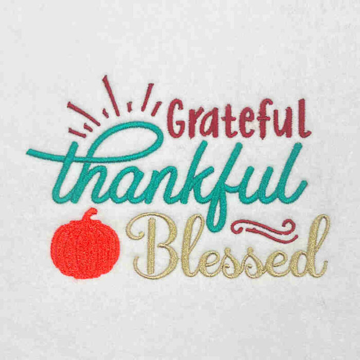 grateful thankful embroidery design