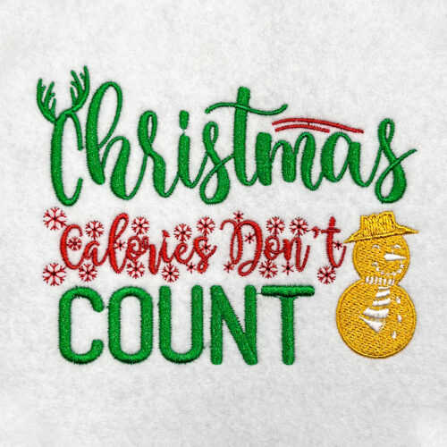 Christmas Calories embroidery design