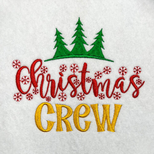 Christmas crew embroidery design