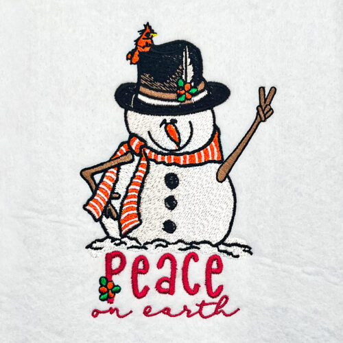 Peace on Earth embroidery design