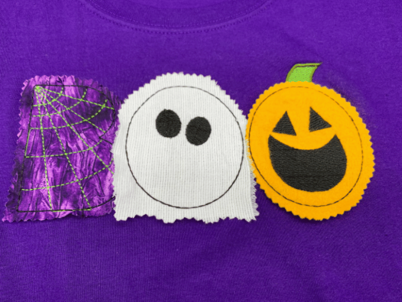 Boo Applique Sample