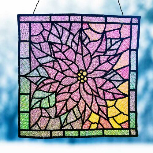 Poinsettia stained glass project