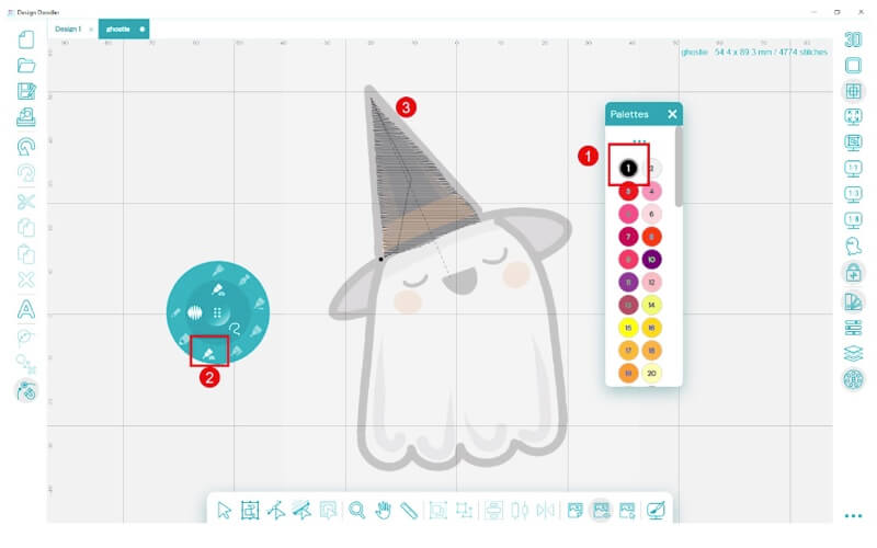 Design Doodler Ghost Feltie 2