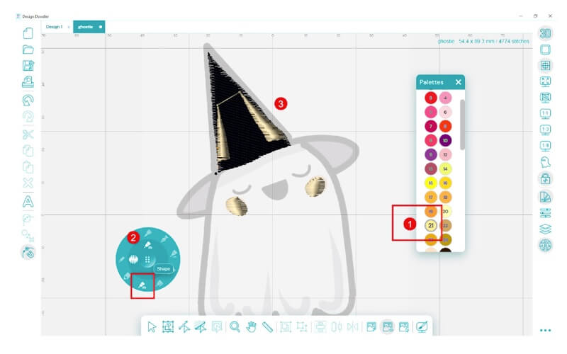 Design Doodler Ghost Feltie 3