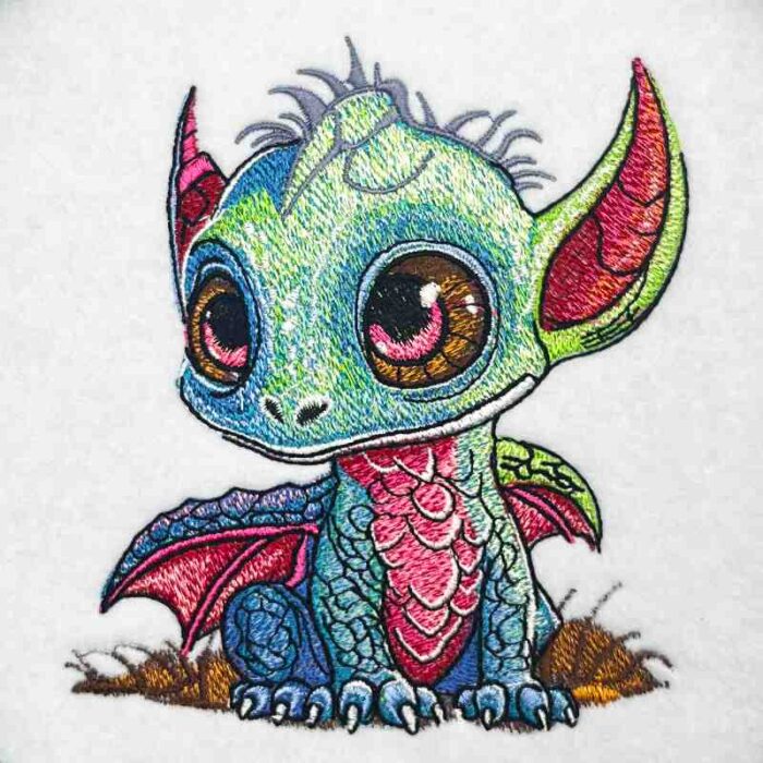 EL Baby Dragon 4 embroidery design