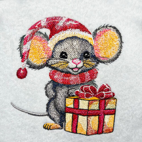 Santa Mouse 7 embroidery design