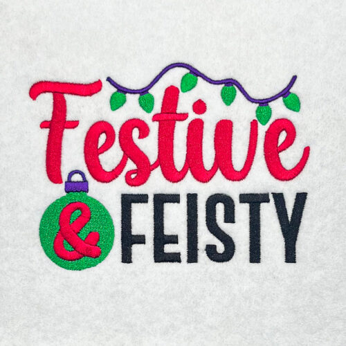 Festive & Feisty embroidery design