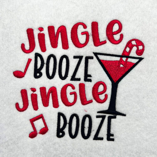 Jingle Booze embroidery design