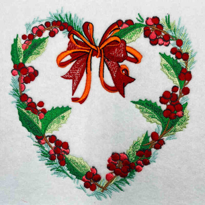 christmas heart wreath