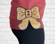 Gingerbread Bow Side Seam Applique