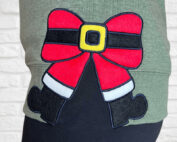 Santa Bow Side Seam Applique