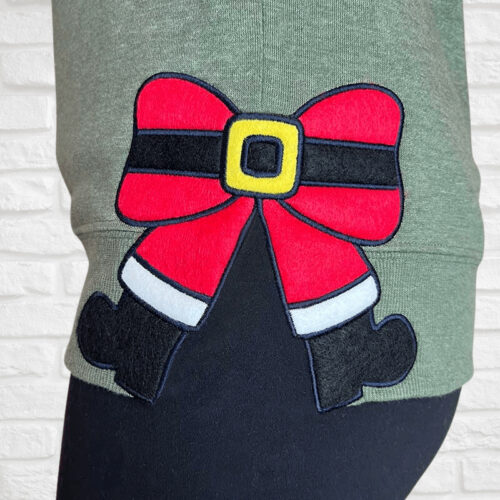 Santa Bow Side Seam Applique