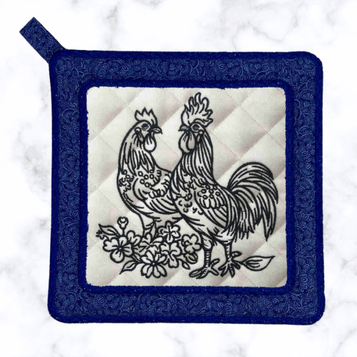 Trivet_Rooster_Hen